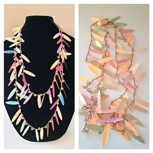 Iridescent Necklace Long Can Be Double Wrapped #0328